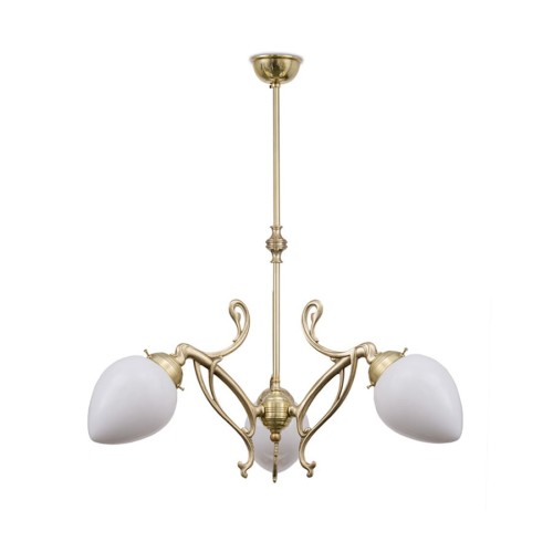 Schwebende Tropfen: Elegante dreiflammige Deckenleuchte in zartem Design