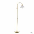 Höhenverstellbare Stehleuchte. Das Modell ST01/155 Berliner Messing mit Glasschirm  3417 opal Ø 25 cm 