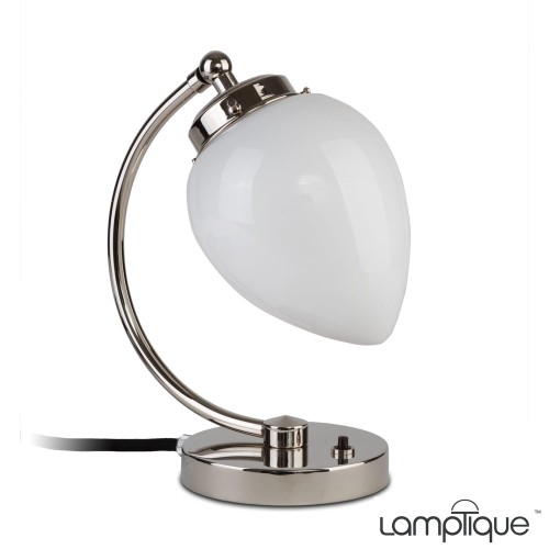 Art-Déco Tischleuchte – Hochglanzvernickeltes Messing | Ikone der 1920er