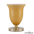 Kelchförmige Opalglas-Tischleuchte im Stil der 1920er