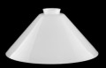Klassische Messing-Tischpendelleuchte mit konischem Schirm Ø 30 cm aus Opalglas – Farbton „weiß glänzend“