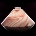 Klassische Messing-Tischpendelleuchte mit konischem Schirm Ø 30 cm aus marmoriertem Opalglas – Farbton „Jupiter“