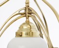 Jugendstil Deckenleuchte D 680/4/621 Berliner Messing / mit Lampenschirmen 5492 u. 1x 5579 opal