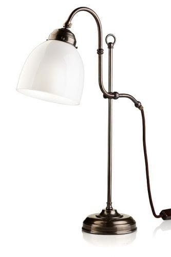 Tischlampe im Jugendstil  T 900 Antik / Glasschirm 3602 Opal