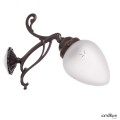 Jugendstil-Wandleuchte, das Modell W519 Antik mit Lampenglas 2140 TR