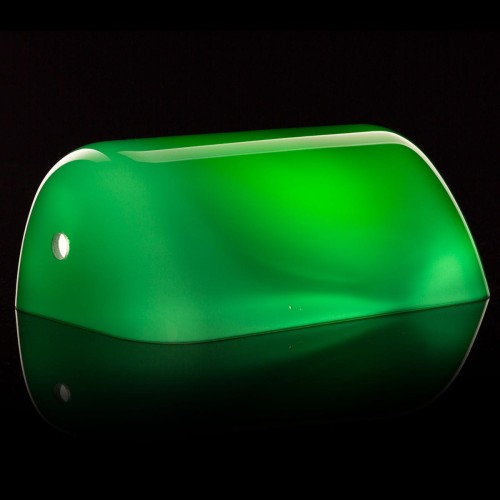 Glasschirm Banker Lampe 9696 grün Glaslampe 9696 grün 
Glasschirm 9696 Smaragdgrün